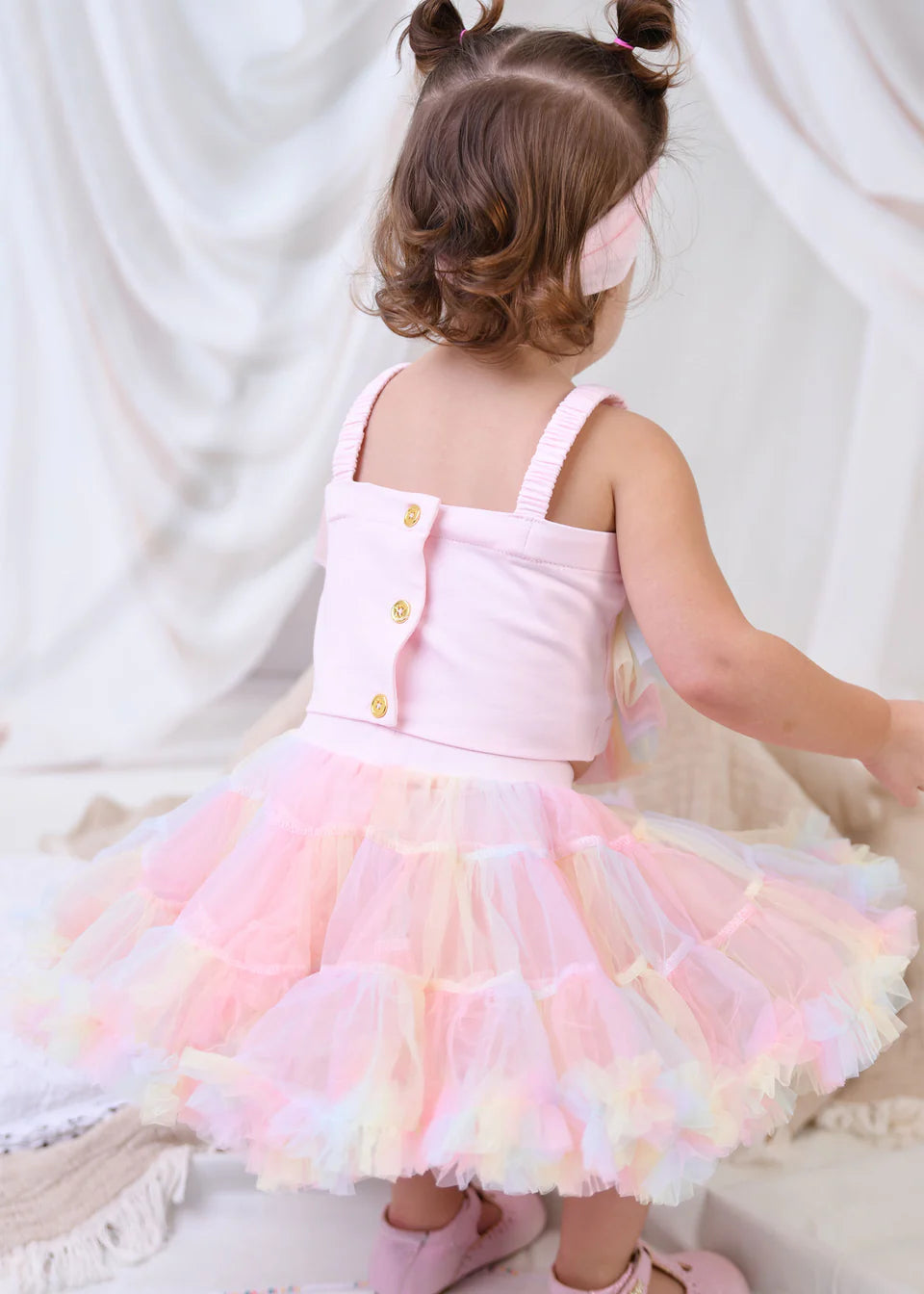Rosetta Tulle Rainbow Top